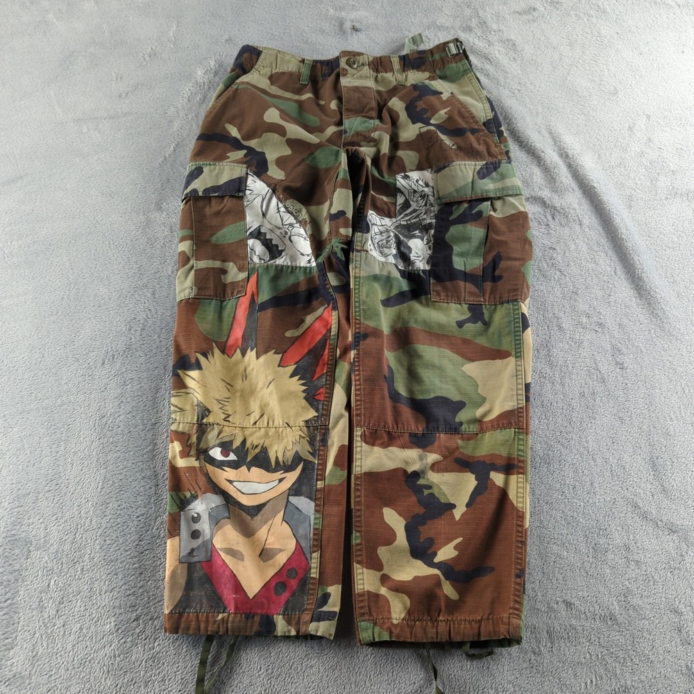 Vintage US Military Cargo Pants Mens Small Short Camo My Hero Academia Bakugo‎
